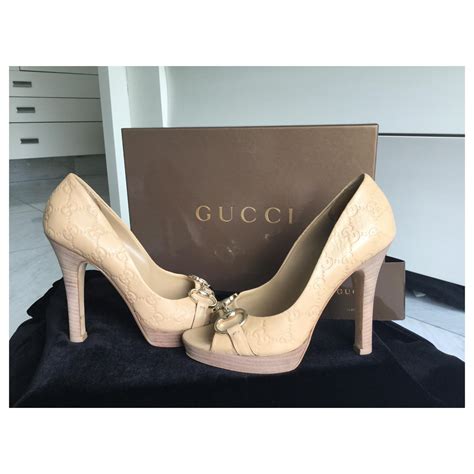 chaussure compensée gucci|chaussure gucci felle.